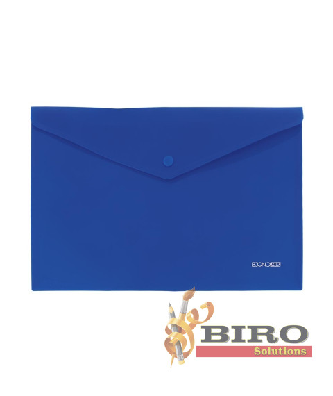 Mapă plic cu buton A4 netransparentă, ECONOMIX, culori asortate